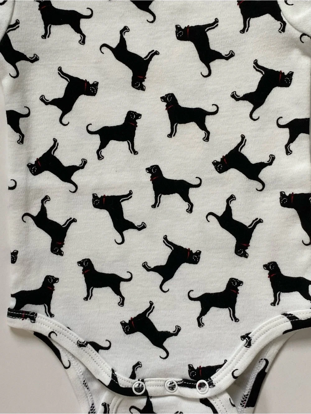 The Black Dog Baby Shirt Size 3 Months One Piece Organic Snap Top Dog NEW preppy